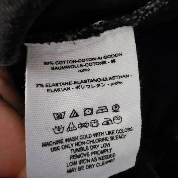 Free People Great Heights Frayed Skinny Jeans Black As Night Size W29 - Picture 8 of 8